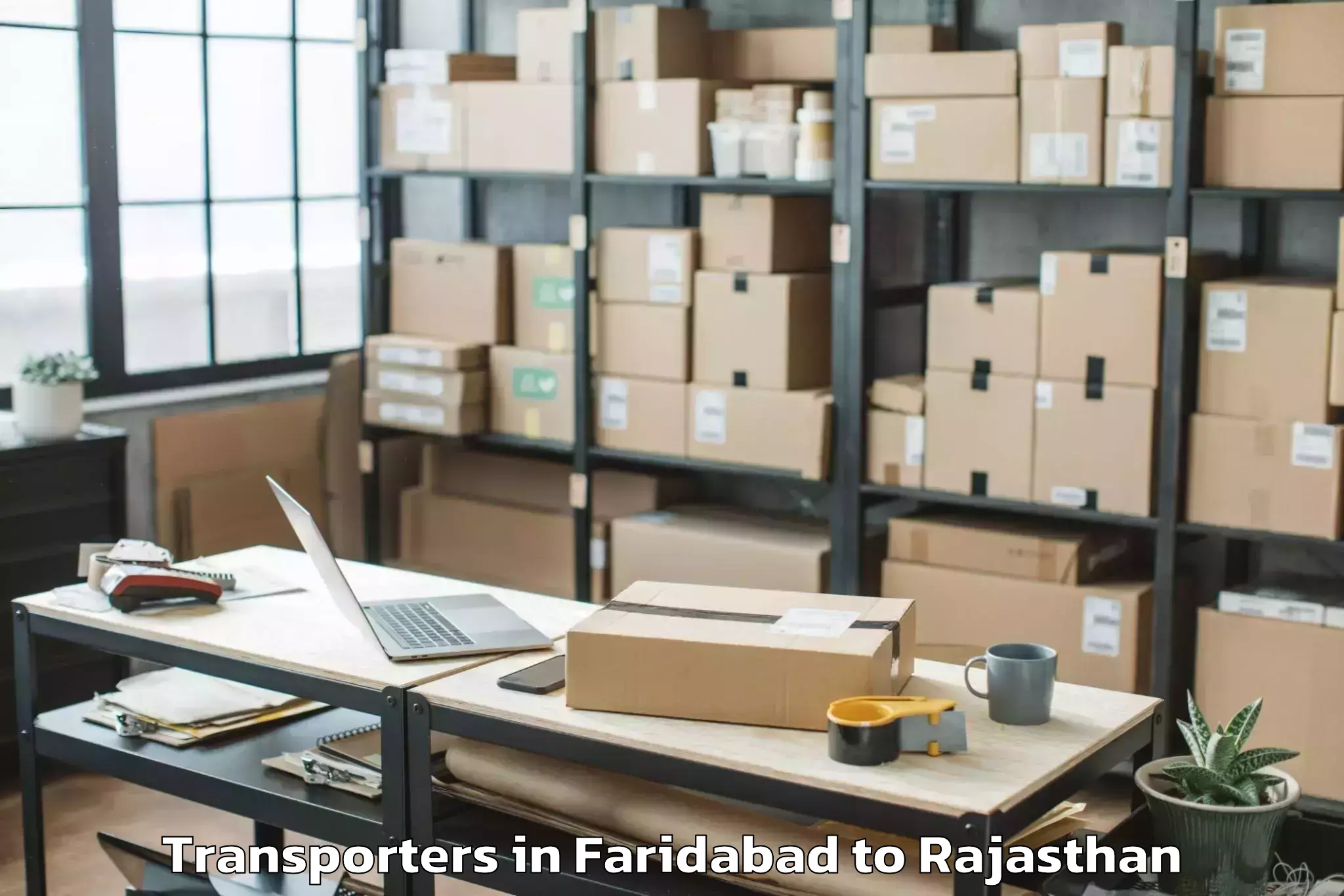 Top Faridabad to Parvatsar Transporters Available